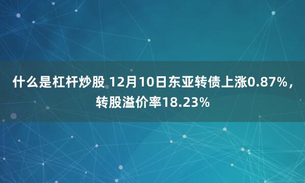 什么是杠杆炒股 12月10日东亚转债上涨0.87%，转股溢价率18.23%